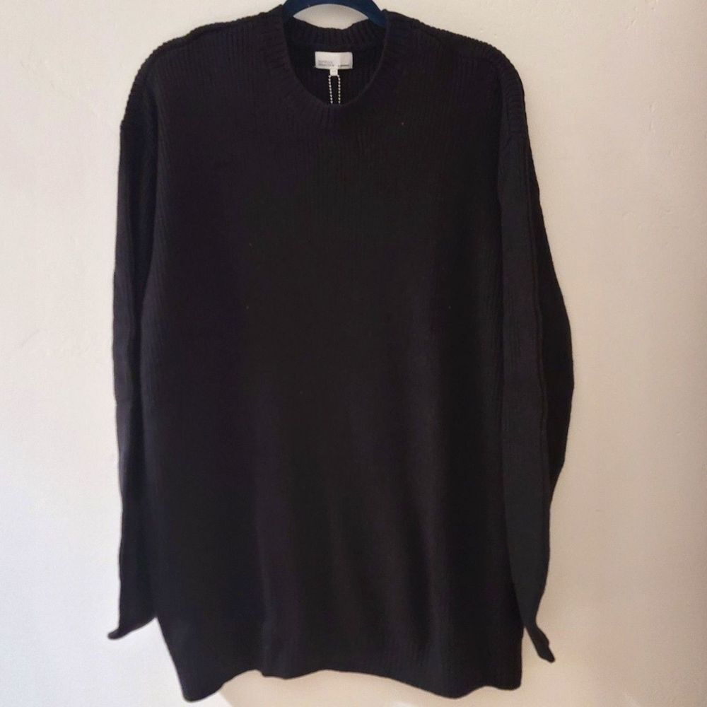 Danielle Bernstein‎ Oversized Crewneck Sweater in Black Size S/M